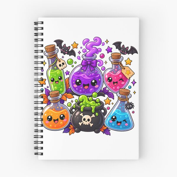 Item preview, Cute Halloween Magic Potion Bottles & Cauldron designed and sold by TinyWeird.