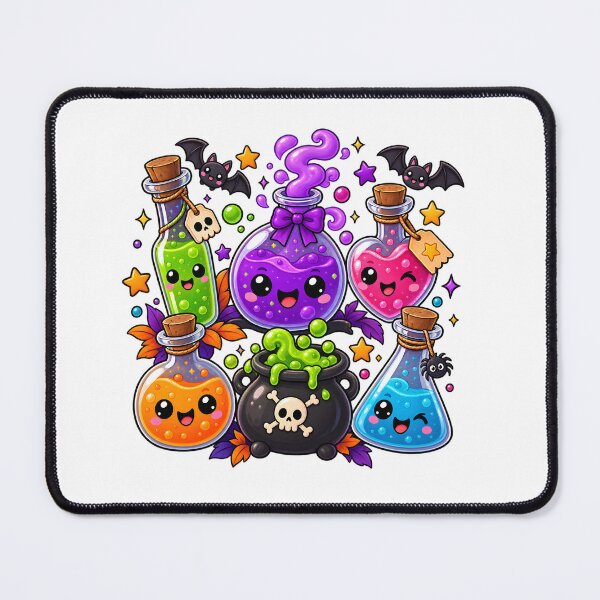 Item preview, Cute Halloween Magic Potion Bottles & Cauldron designed and sold by TinyWeird.