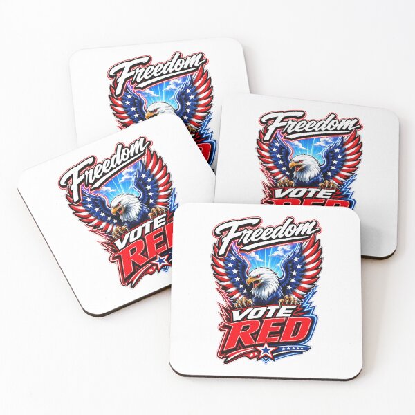 Item preview, Freedom Vote Red Patriotic Eagle – American Flag USA Election Patriot designed and sold by WLHmedia.com .