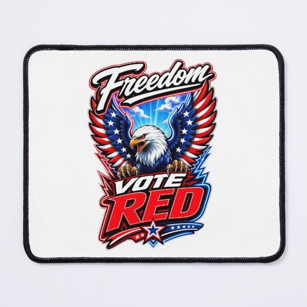 Item preview, Freedom Vote Red Patriotic Eagle – American Flag USA Election Patriot designed and sold by WLHmedia.com .