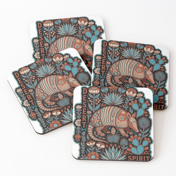Item preview, Desert Spirit – Southwestern Armadillo Boho Folk Art Illustration designed and sold by NeonSketch Lab.