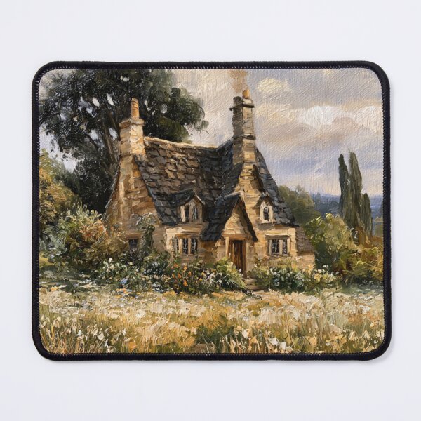 Item preview, English Cottage Wildflower Meadow Vintage Landscape designed and sold by GSizzle1.