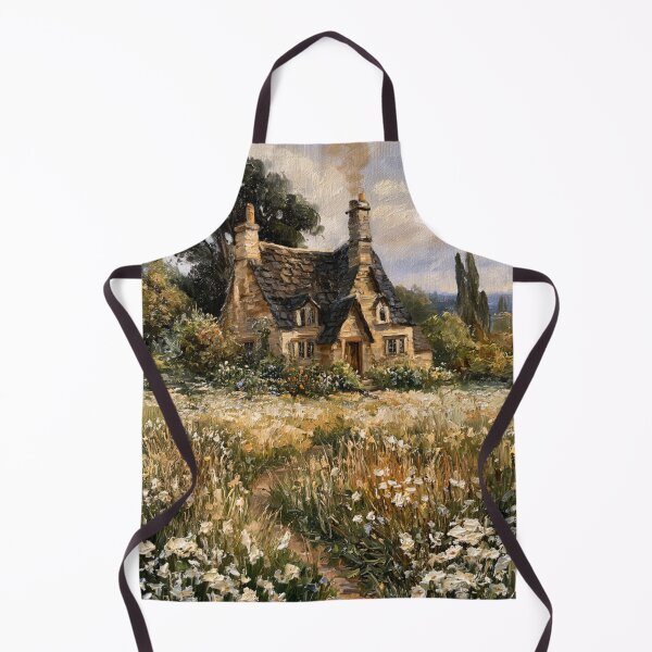 Aperçu de l'œuvre Paysage vintage de prairie fleurie de cottage anglais créée et vendue par GSizzle1.