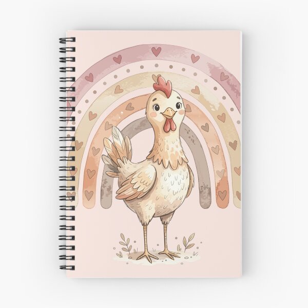 Item preview, Cute Boho Rainbow Chicken Aesthetic Cottagecore Farmhouse Art designed and sold by chriswo-design.