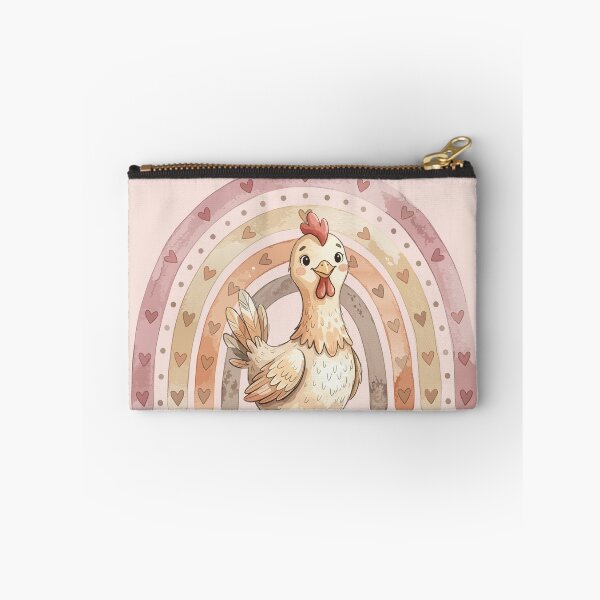 Item preview, Cute Boho Rainbow Chicken Aesthetic Cottagecore Farmhouse Art designed and sold by chriswo-design.