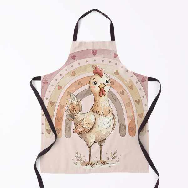 Item preview, Cute Boho Rainbow Chicken Aesthetic Cottagecore Farmhouse Art designed and sold by chriswo-design.