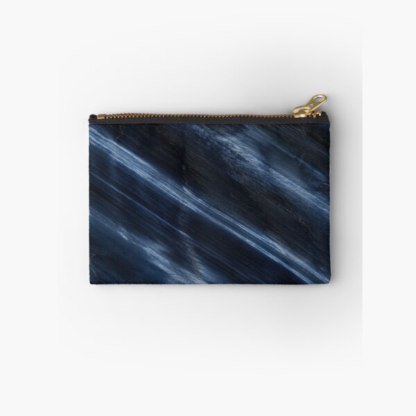 Item preview, Hawk Eye Quartz Gemstone Texture in Midnight Navy Blue and Black with Silky Fibrous Bands, Dark Mineral Pattern and Moody Natural Stone Aesthetic designed and sold by SurfaceCraft Studio.
