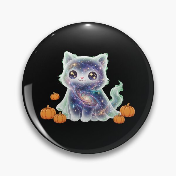 Item preview, Ghost Galaxy Cat - Cute Spooky Transparent Ghost Kitten - Halloween Boo Cat designed and sold by PrettyCrypt.