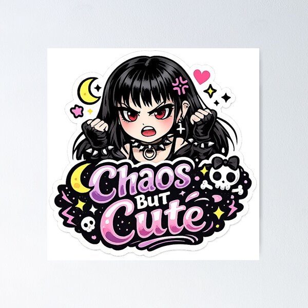 Item preview, Chaos But Cute Goth Girl designed and sold by AnnekeJordaan.