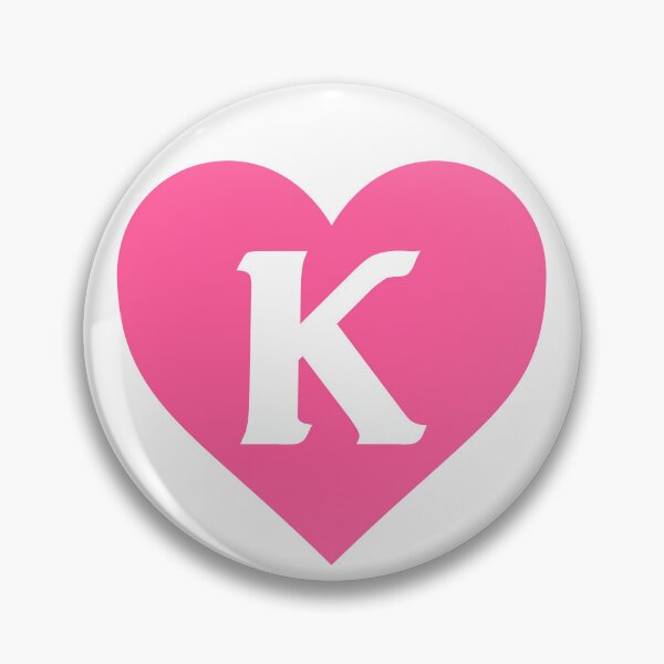 Item preview, Alphabet Letter K Pink Heart designed and sold by Jeallan Designs.