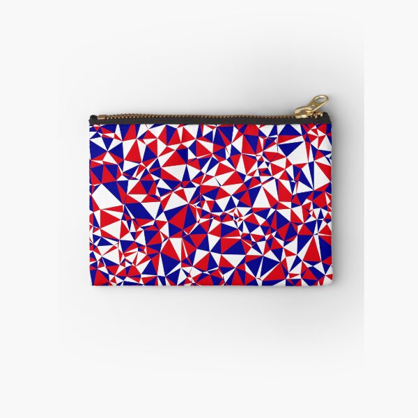 Item preview, France Red, White & Blue Triangular Mosaic Pattern Design designed and sold by DymondDesigns.