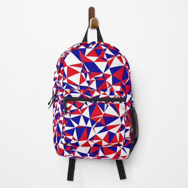 Item preview, France Red, White & Blue Triangular Mosaic Pattern Design designed and sold by DymondDesigns.