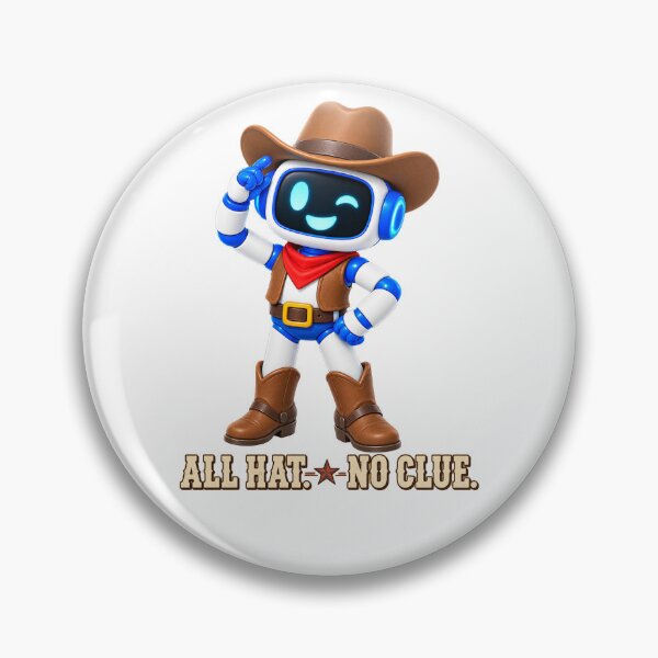 Item preview, Chatty SqueezBot. All Hat. No Clue. designed and sold by BSCI Designs.