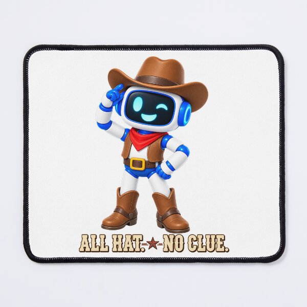 Item preview, Chatty SqueezBot. All Hat. No Clue. designed and sold by BSCI Designs.
