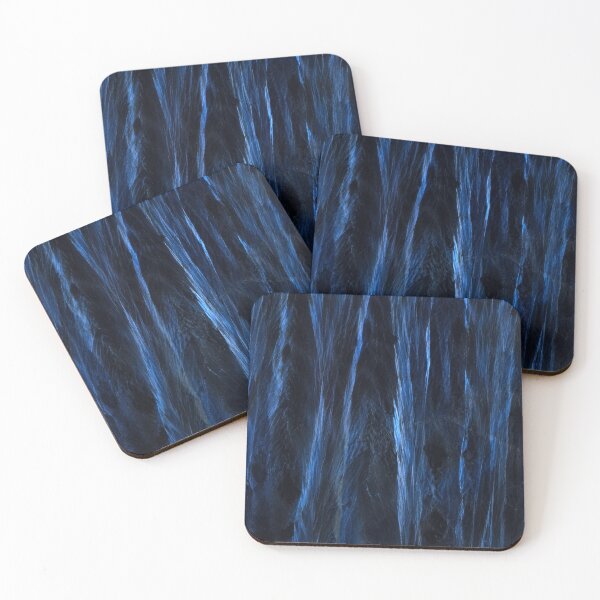 Item preview, Hawk Eye Quartz Gemstone Texture with Deep Cobalt Blue Fibers and Striking Vertical Crystal Formation designed and sold by SurfaceCraft Studio.