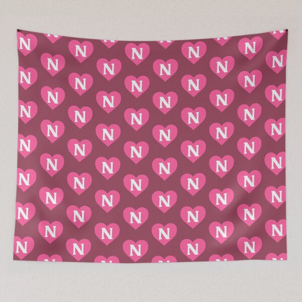 Item preview, Alphabet Letter N Pink Heart designed and sold by Jeallan Designs.