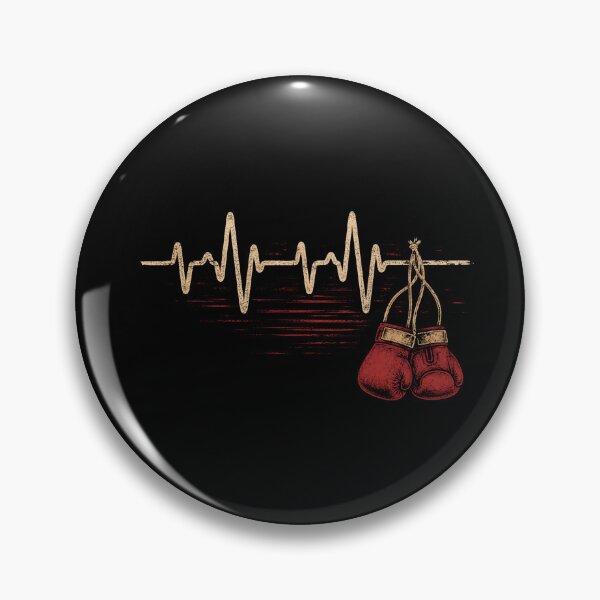 Item preview, Vintage Boxing Heartbeat Gloves Fighting Spirit designed and sold by Moizento.