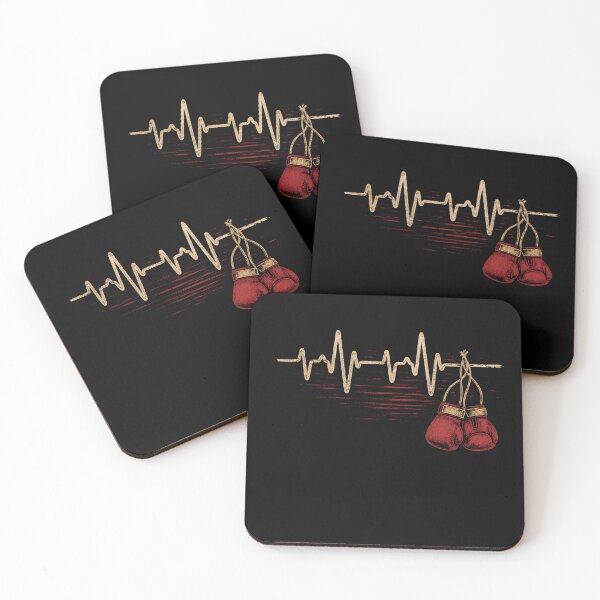 Item preview, Vintage Boxing Heartbeat Gloves Fighting Spirit designed and sold by Moizento.