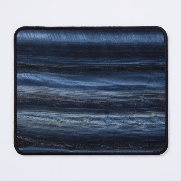 Item preview, Hawk Eye Quartz Gemstone Texture with Silky Navy Blue Chatoyant Bands and Elegant Dark Stone Stripes designed and sold by SurfaceCraft Studio.