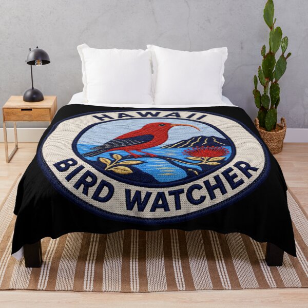 Item preview, Hawaii Bird Watcher ʻIʻiwi Honeycreeper Volcano Patch designed and sold by The-Drip-Studio.