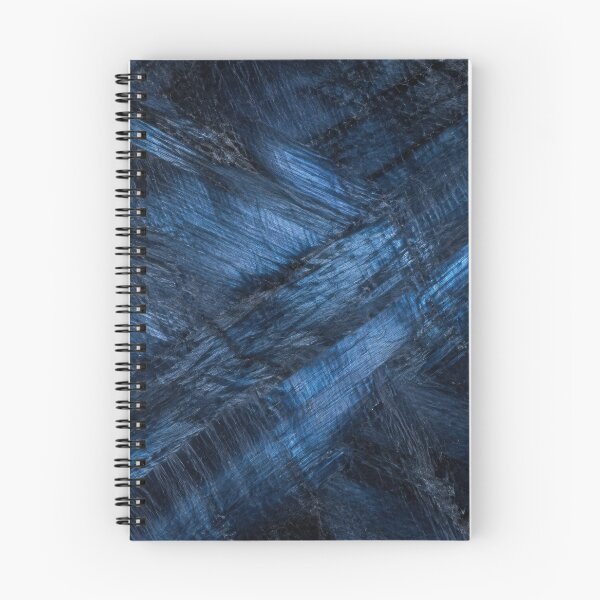 Item preview, Hawk Eye Quartz Gemstone Texture with Electric Blue Fibrous Crystal Bands and Dark Midnight Mineral Pattern designed and sold by SurfaceCraft Studio.