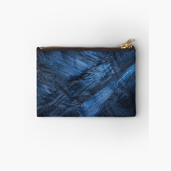 Item preview, Hawk Eye Quartz Gemstone Texture with Electric Blue Fibrous Crystal Bands and Dark Midnight Mineral Pattern designed and sold by SurfaceCraft Studio.