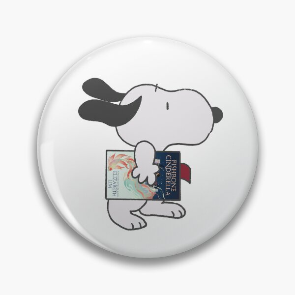 Item preview, snoopy reading fishbone cinderella designed and sold by liveawhimsylife.