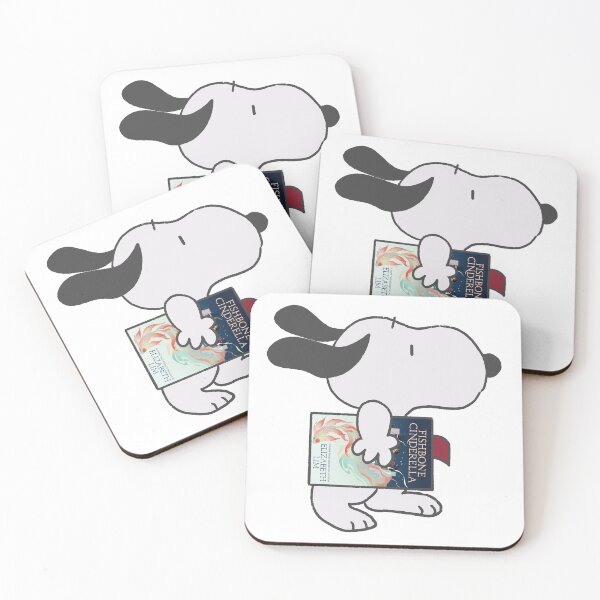 Item preview, snoopy reading fishbone cinderella designed and sold by liveawhimsylife.