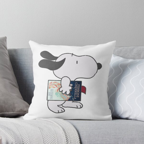 Item preview, snoopy reading fishbone cinderella designed and sold by liveawhimsylife.