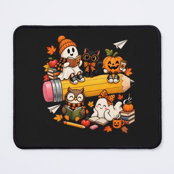 Item preview, Halloween Teacher - Cute Ghost Owl Pumpkin Pencil Fall Design designed and sold by Lozarux.