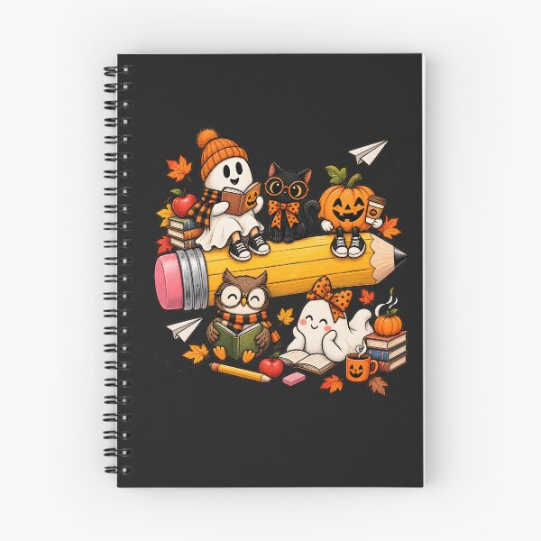 Item preview, Halloween Teacher - Cute Ghost Owl Pumpkin Pencil Fall Design designed and sold by Lozarux.