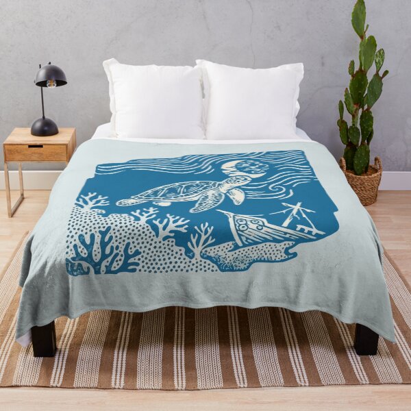 Item preview, Deep Ocean Turtle Coral Reef designed and sold by Gkinoki.