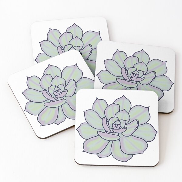 Item preview, Pink & Green Succulent. designed and sold by WILDCARDARTCO.