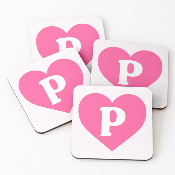 Item preview, Alphabet Letter P Pink Heart designed and sold by Jeallan Designs.