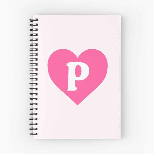 Aperçu de l'œuvre Lettre P de l'alphabet Cœur rose créée et vendue par Jeallan Designs.