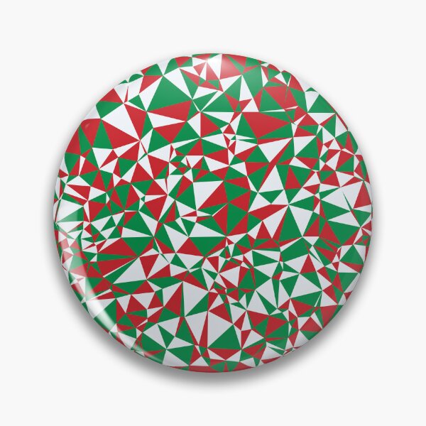 Item preview, Italy (Italia) Green, White & Red Triangular Mosaic Pattern Design designed and sold by DymondDesigns.