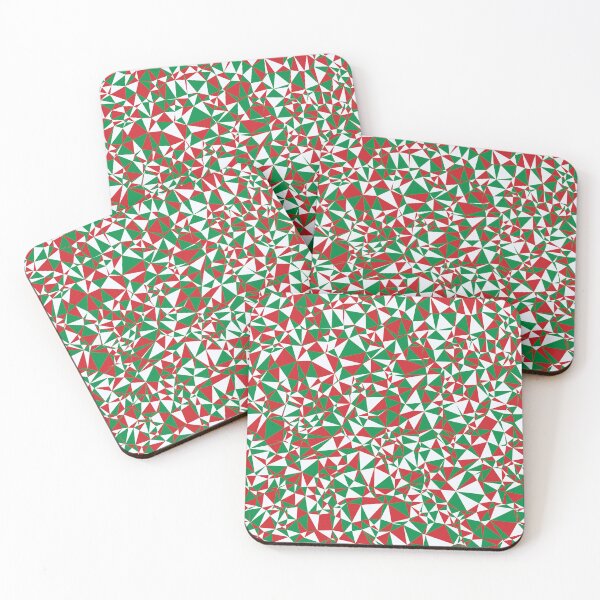 Item preview, Italy (Italia) Green, White & Red Triangular Mosaic Pattern Design designed and sold by DymondDesigns.