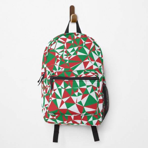 Item preview, Italy (Italia) Green, White & Red Triangular Mosaic Pattern Design designed and sold by DymondDesigns.
