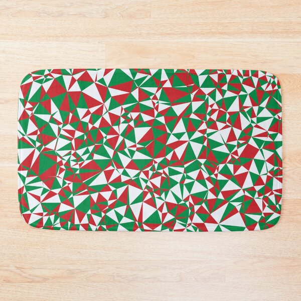 Item preview, Italy (Italia) Green, White & Red Triangular Mosaic Pattern Design designed and sold by DymondDesigns.
