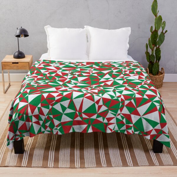 Item preview, Italy (Italia) Green, White & Red Triangular Mosaic Pattern Design designed and sold by DymondDesigns.