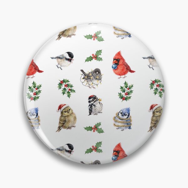 Item preview, Cute Christmas Birds Pattern - Birdwatcher Holiday designed and sold by Neurospicy Trolls.