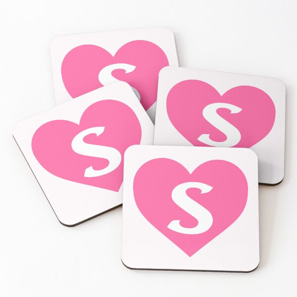 Item preview, Alphabet Letter S Pink Heart designed and sold by Jeallan Designs.