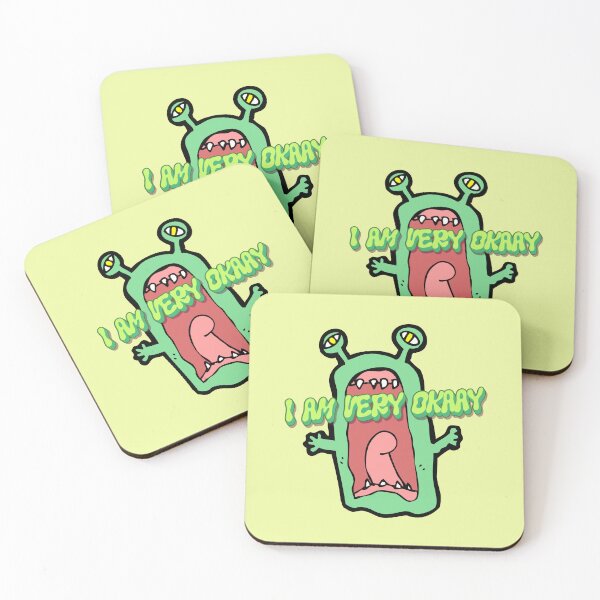 Item preview, Title: I Am Very Okay – Funny Alien Monster designed and sold by ArtivaaStudio.