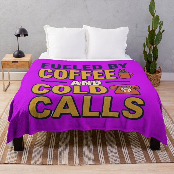 Item preview, Fueled By Coffee And Cold Calls Funny B2B Sales Quote designed and sold by CoffeeAndChao.