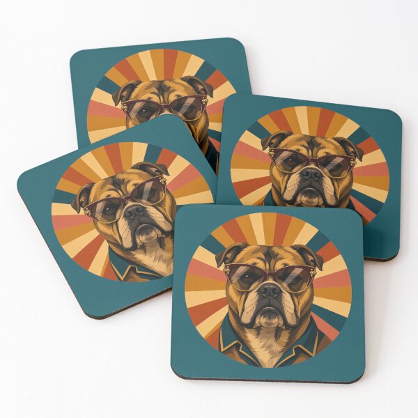 Item preview, Retro Bulldog in Sunglasses designed and sold by LakeshoreLegendsAndLight .