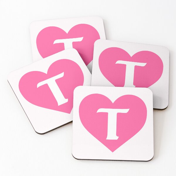 Item preview, Alphabet Letter T Pink Heart designed and sold by Jeallan Designs.