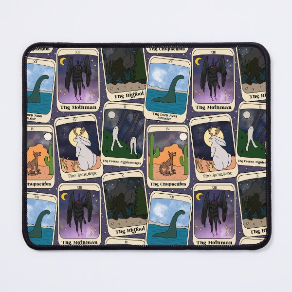 Item preview, Cryptid Tarot Card Pattern - Nessie, Jackolope, Mothman, BigFoot, Fresno Nightcrawler designed and sold by WigOutlet.