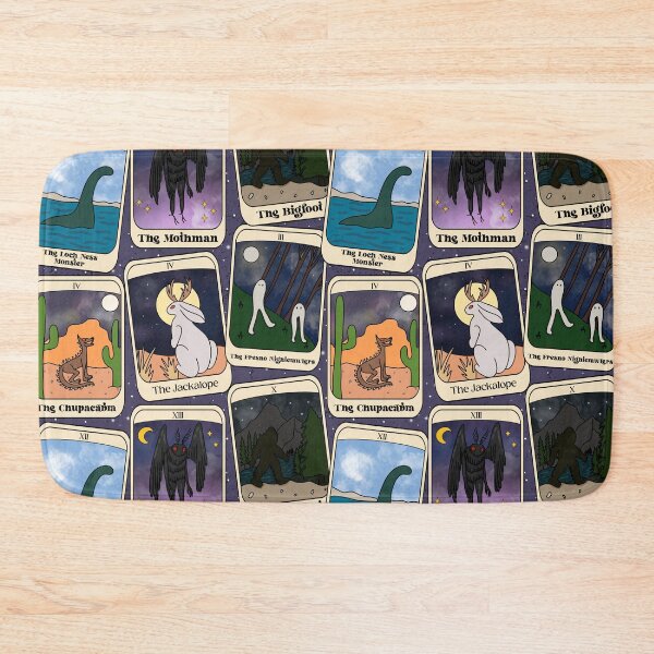 Item preview, Cryptid Tarot Card Pattern - Nessie, Jackolope, Mothman, BigFoot, Fresno Nightcrawler designed and sold by WigOutlet.