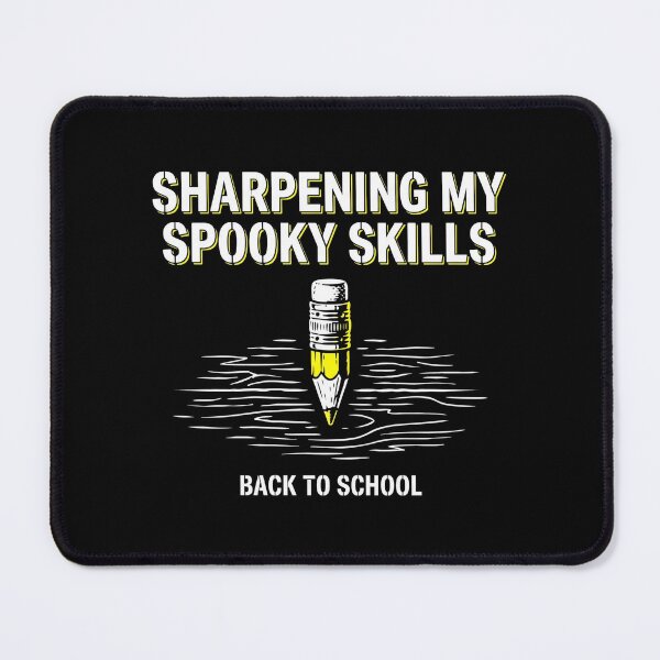 Item preview, Sharpening My Spooky Skills Back To School Pencil Halloween designed and sold by TeNovaStudio ⭐⭐⭐⭐⭐.