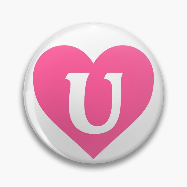 Item preview, Alphabet Letter U Pink Heart designed and sold by Jeallan Designs.